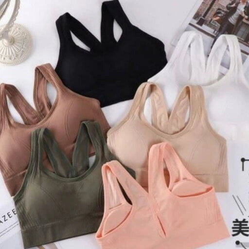 WIDE STRAP SPORTS BRA Free Size For (30-36)