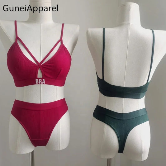 (28-34) Sexy Hollow Out Yoga Bra and Panty Set (035)