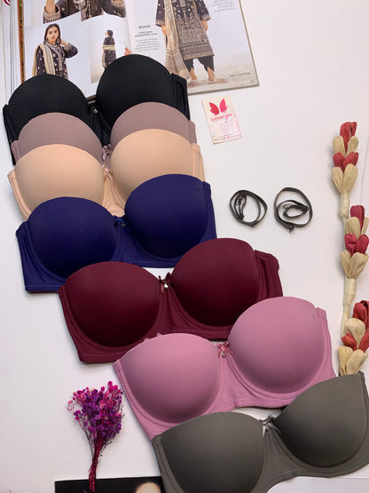 Plain Half Cup C Cupsize Padded Bra  (172)