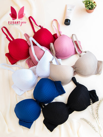 Knot Style Self Print Padded Push-up Bra