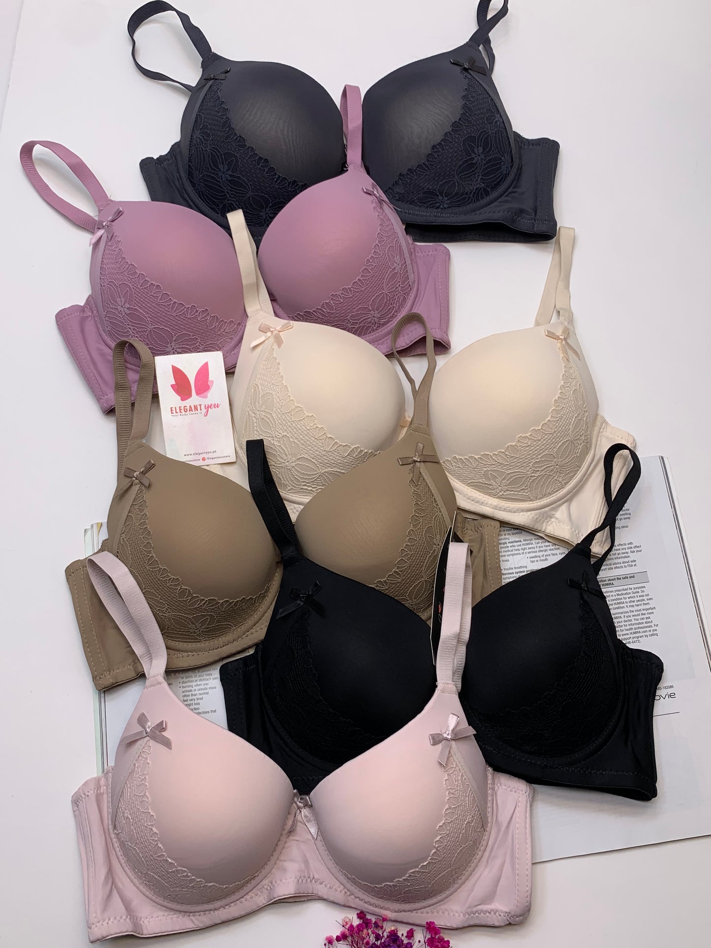 Elegant Double Padded Pushup Wire Bra