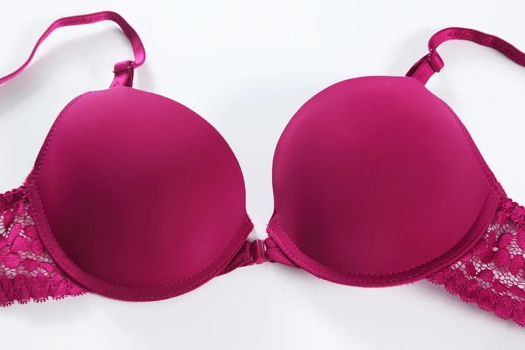 Front Open With Back Hooks Padded Push-up Bra