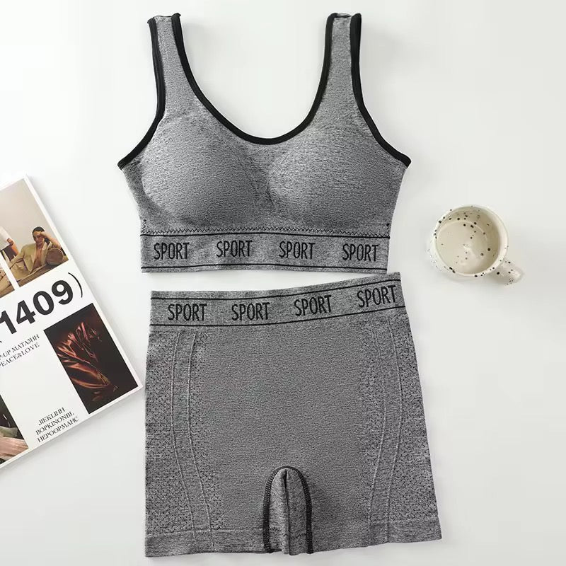 YOGA STYLE WIDE STRAP SPORTS BRA and BOXER SET Free Size For (30-38)