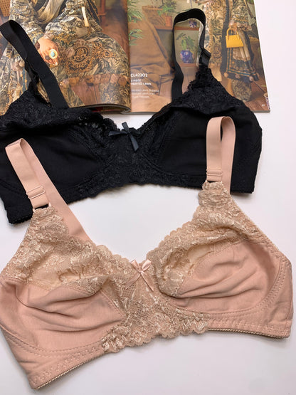 Soft Cotton Half Cup Lace Daily Wear Bra
