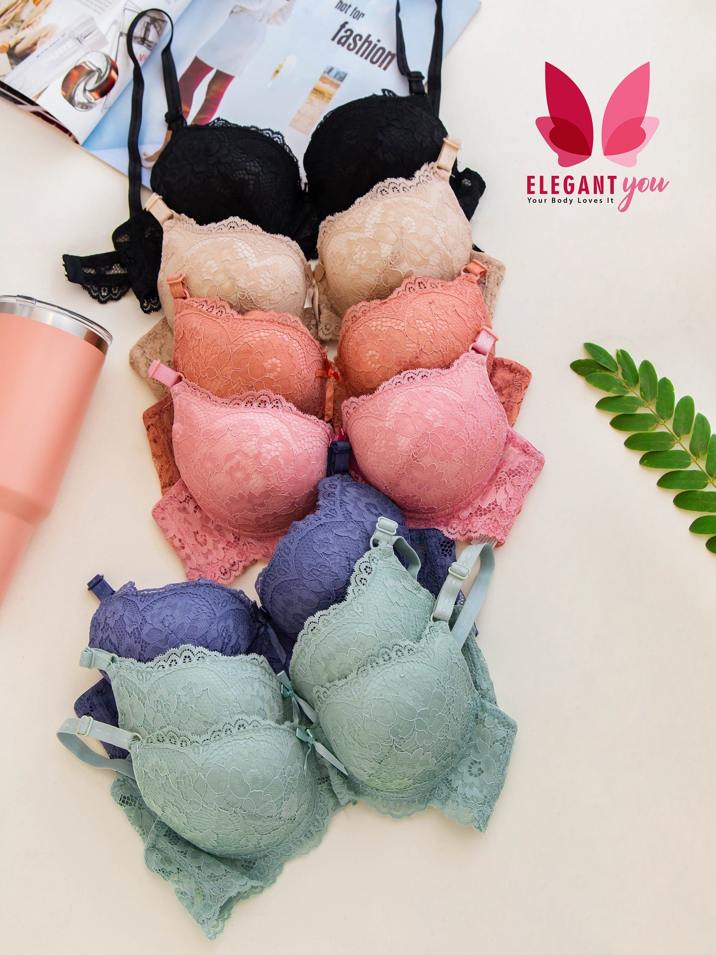 (32-38)b Bridal Double Padded Push-up Lace bra (138)^