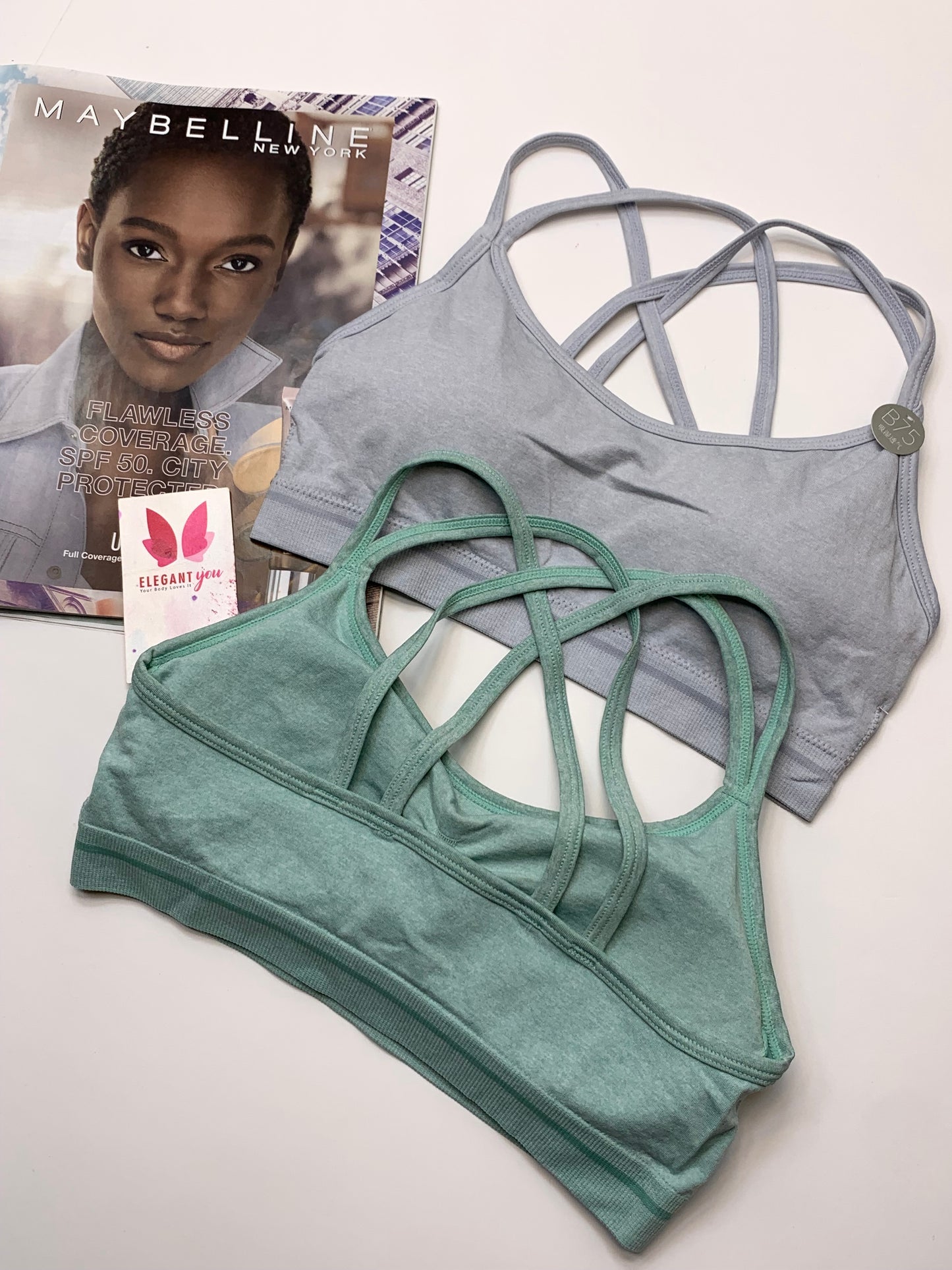 Double Stripped Anti Sweat Sports Bra Free Size For (28-34)