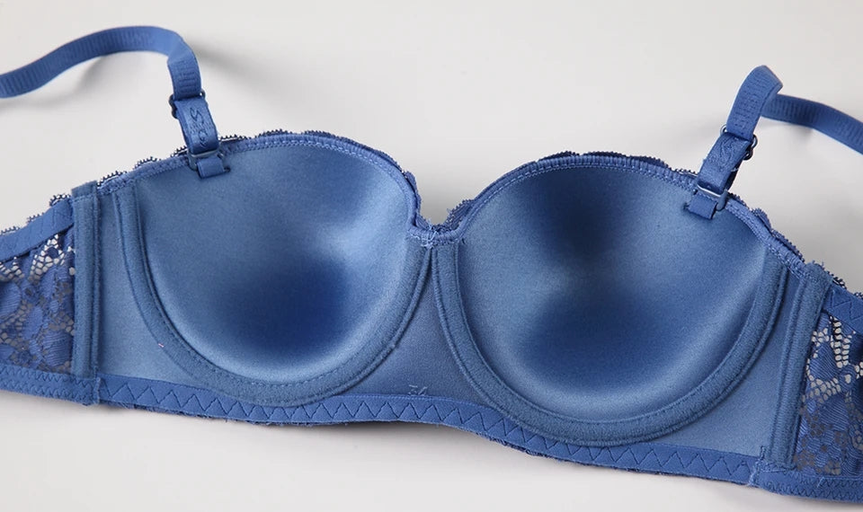 Fancy Daily Wear Padded Push-up Under Wire Half Cup Bra