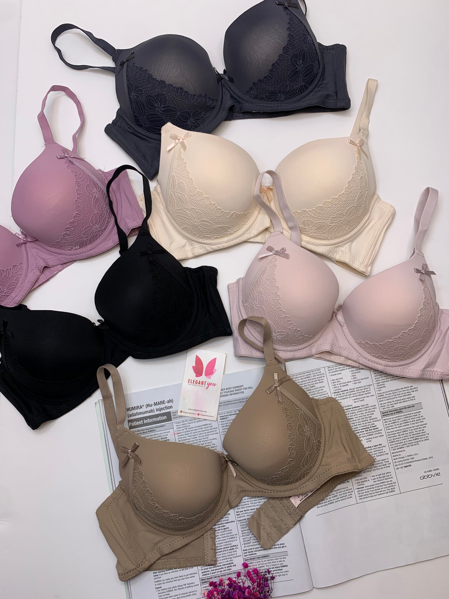 Elegant Double Padded Pushup Wire Bra