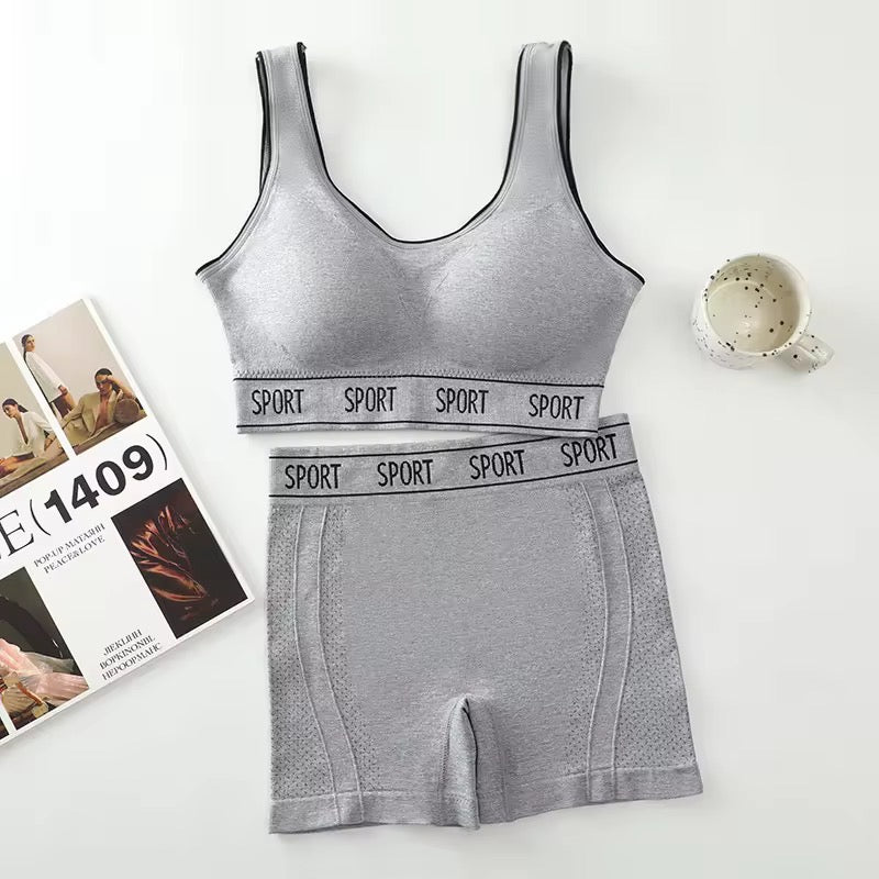 YOGA STYLE WIDE STRAP SPORTS BRA and BOXER SET Free Size For (30-38)