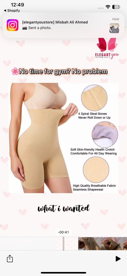 Women's High Waist Body-Shapping Buttocks Lifting Slim Fit Anti Glare Leggings