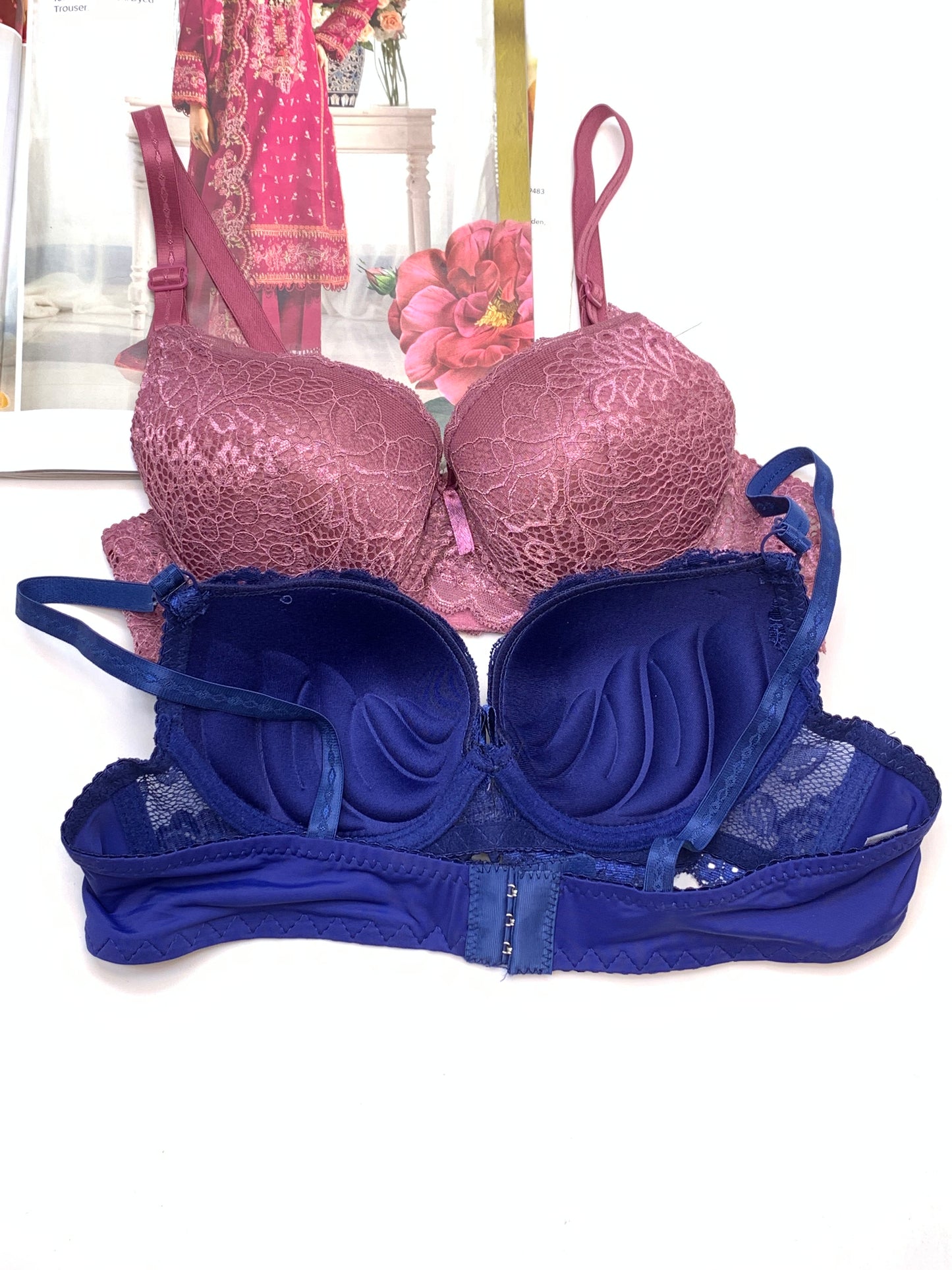 Padded Push-up Lace Bras[095]