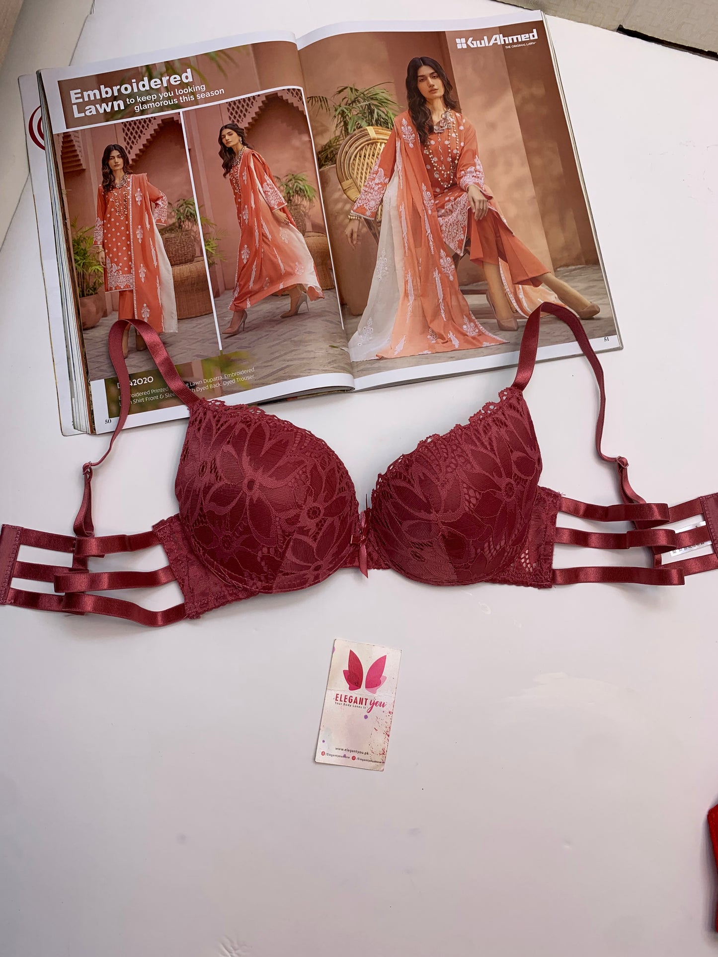 Padded Pushup Fancy Strap Bra (156)