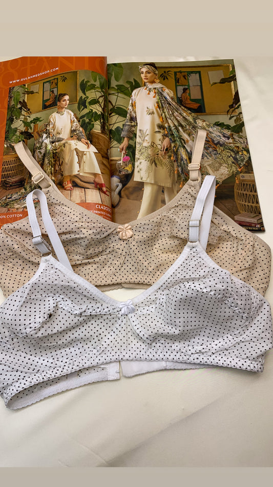 Soft Cotton Polka Dots Summer Bra