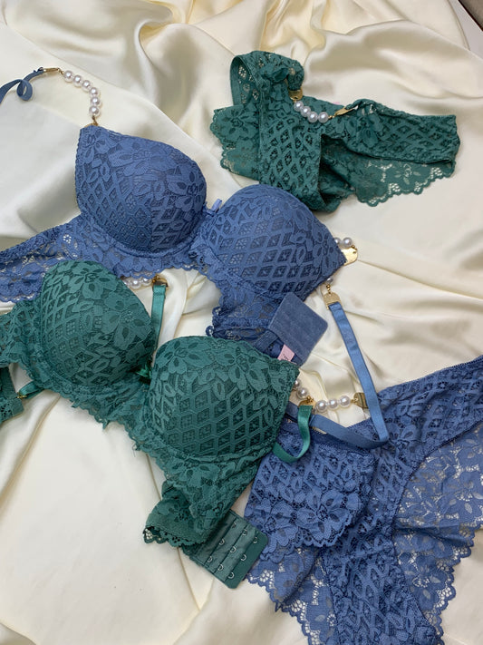 (40-42)b/c Elegant Padded Push Up Under Wired Bridal set [134]