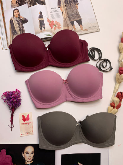 Plain Half Cup C Cupsize Padded Bra  (172)