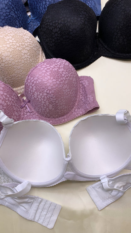 C Cup Size Light Pad Under Wire Flower Pattern Bra
