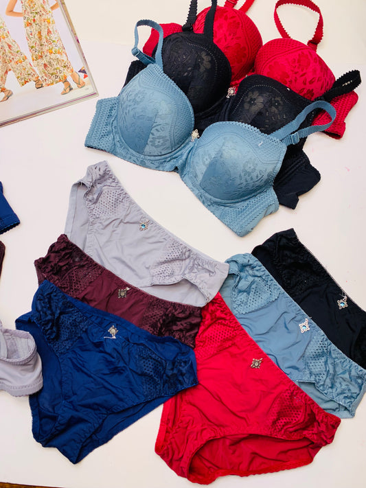 Thin Pad Non Wire Bra Panty Set