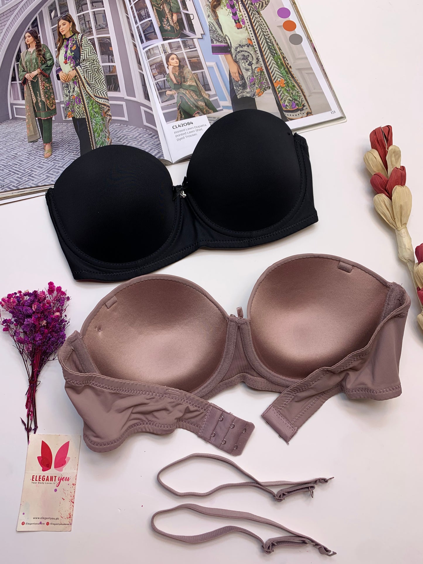 Plain Half Cup C Cupsize Padded Bra  (172)