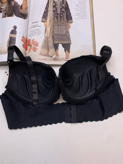 Padded Push-up Lace Black Bras[095]