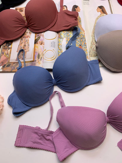 Knot Style Self Print Padded Push-up Bra