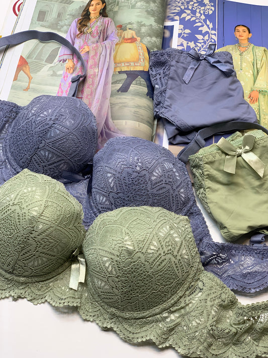 Elegant Padded Pushup Wired Bra set