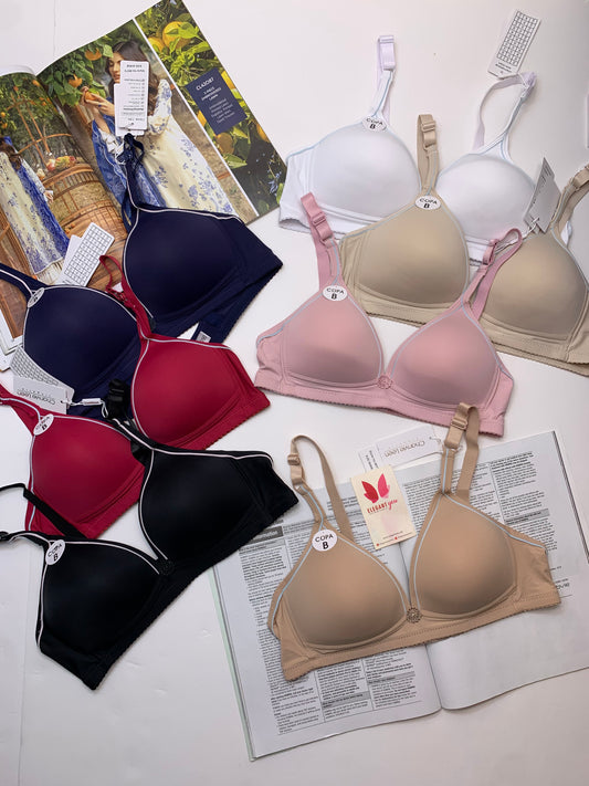 (34-42)B Daily wear Thin-Pad Non-Wire Bra (061)*