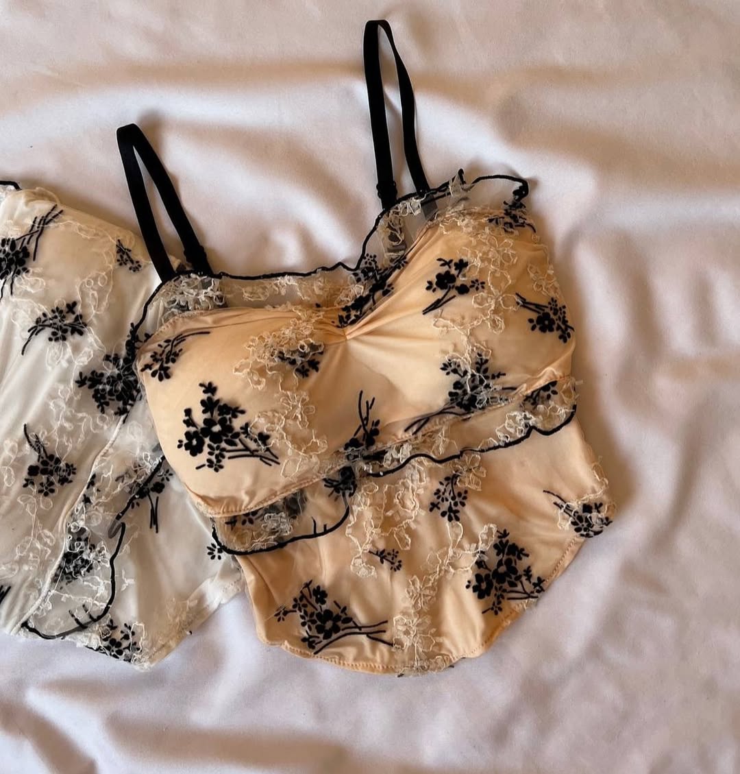 Beautiful Flower Pattern Girls Sling Tank Top Free Size For (30-36)