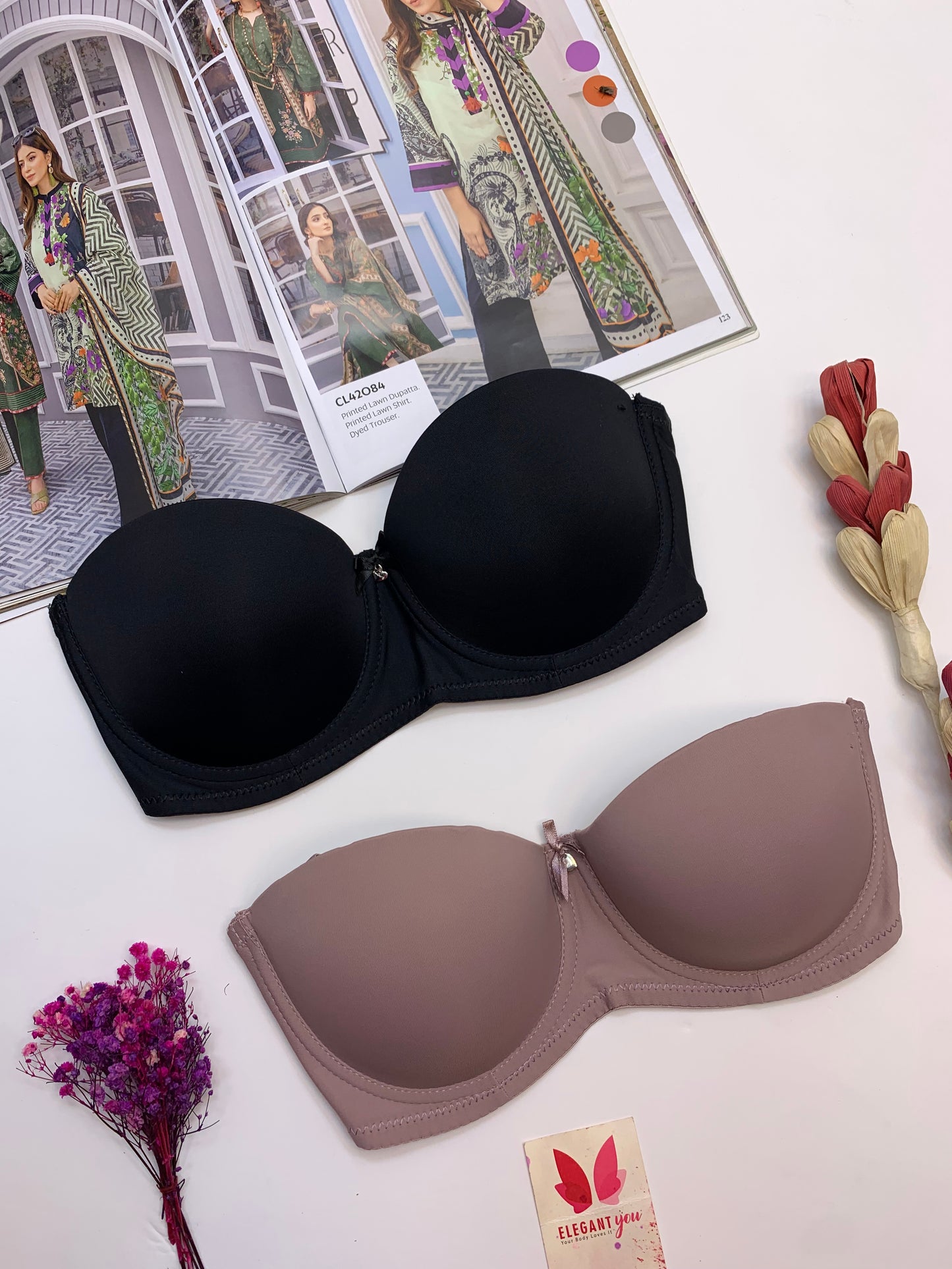 Plain Half Cup C Cupsize Padded Bra  (172)