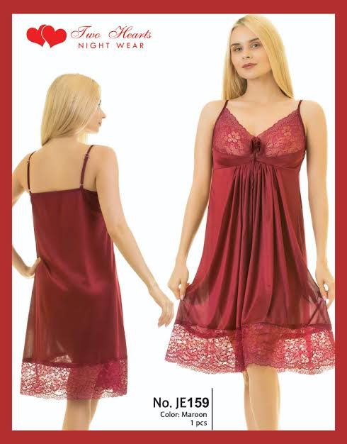 Elegant Silk Nighty Adjustable Straps