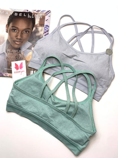 Double Stripped Anti Sweat Sports Bra Free Size For (30-36)