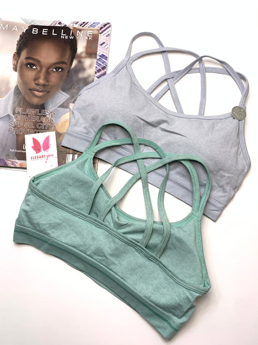 Double Stripped Anti Sweat Sports Bra Free Size For (30-36)
