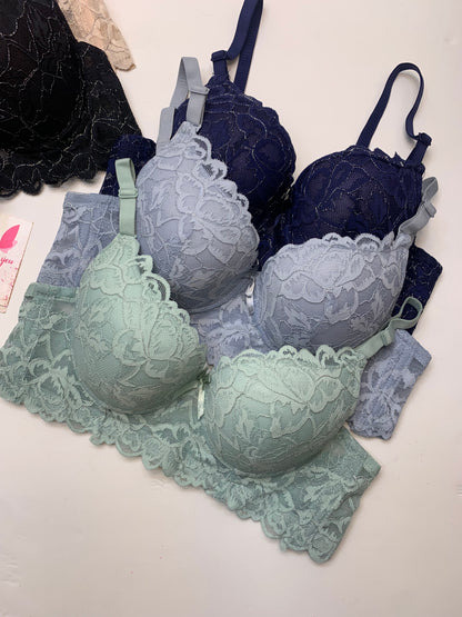 Elegant Padded Push-up Lace Bridal Bra (162)