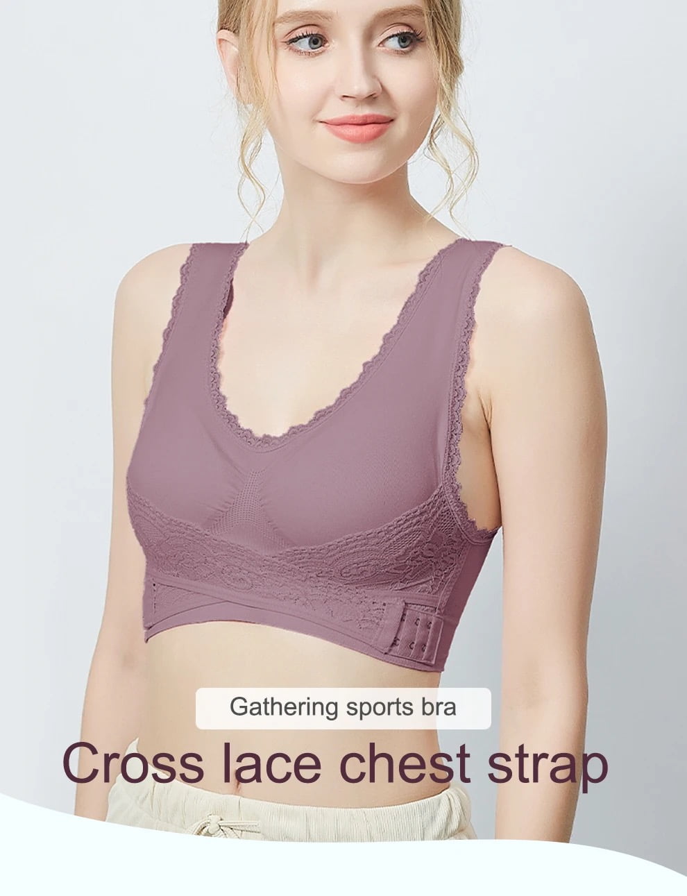 Summers Cross Posture Anti Sagging Bra