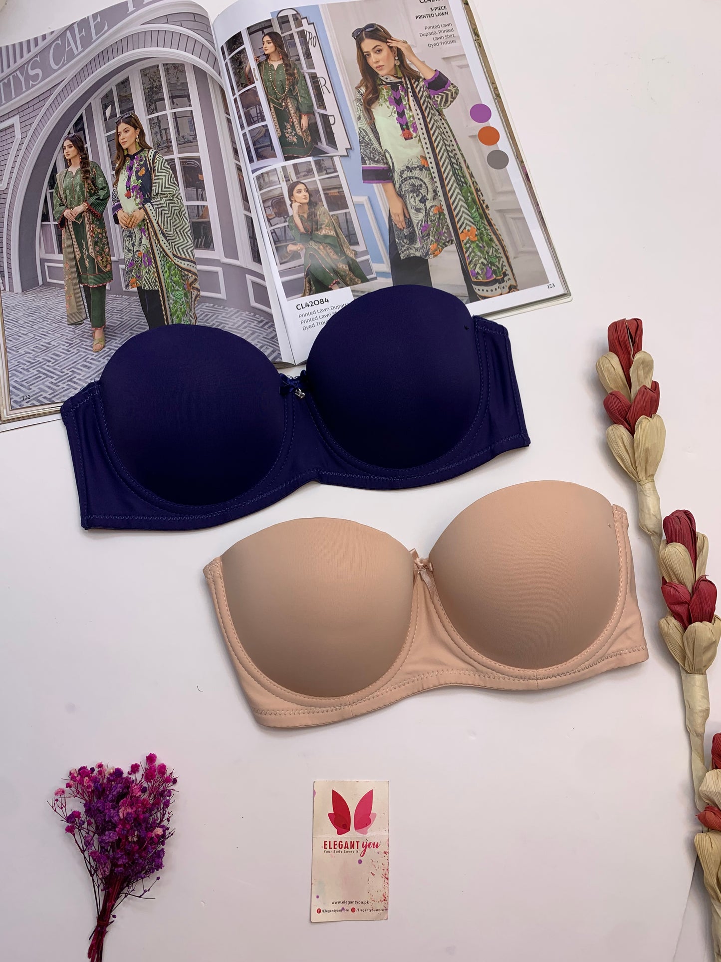 Plain Half Cup C Cupsize Padded Bra  (172)
