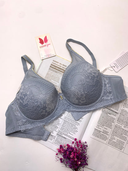 Elegant Single Padded Push-up Lace Bridal Bra