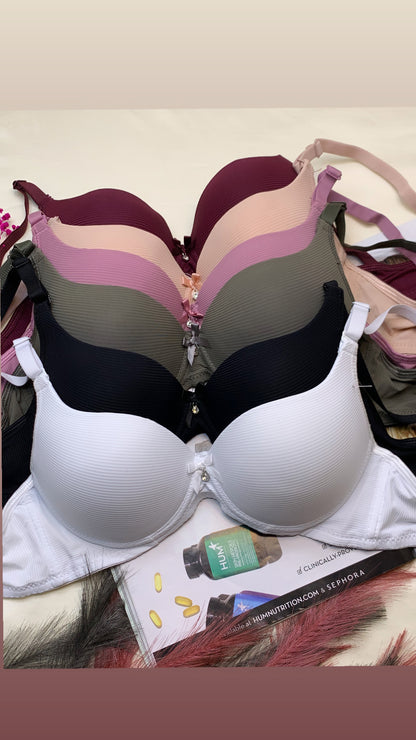 Demi Cup Self Lining Padded Push-up Wired Bra