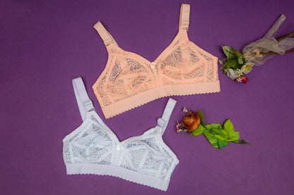 Cotton net bra for summers