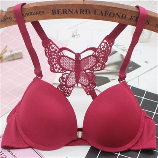 Elegant Butterfly Back Lace Front Open Bra