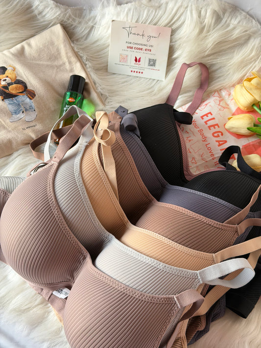 (36-42)C Cup Full Coverage  Thin Pad Non Wire Summer Bra (f20) (051)*