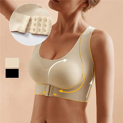 Women Plain Seamless Cross Posture Correction Back Straighter Bra