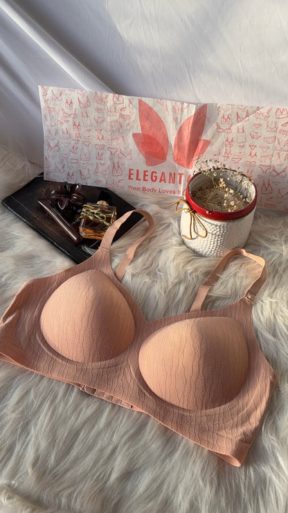 (34-40) Premium Range Seamless Bra with Self Pattern(3818)(007)*