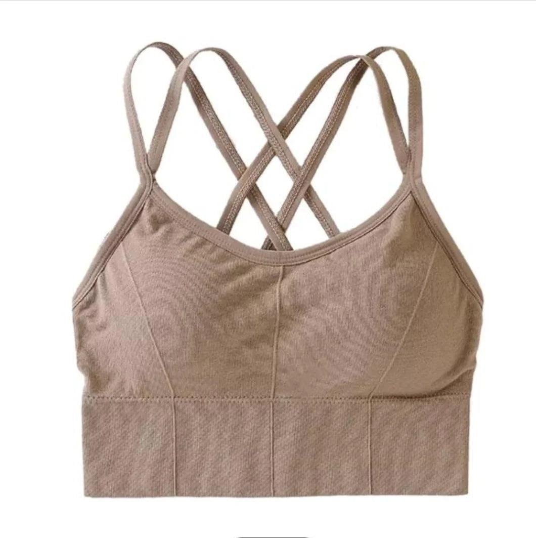 Double Stripped Anti Sweat Sports Bra Free Size For (30-36)