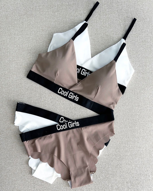 Sport Criss Cross Cool Girls Bra Panty Set