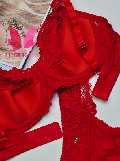 (36-42)C Elegant Stone Straps With Thong Style Underwire Bikini Sets(130)*