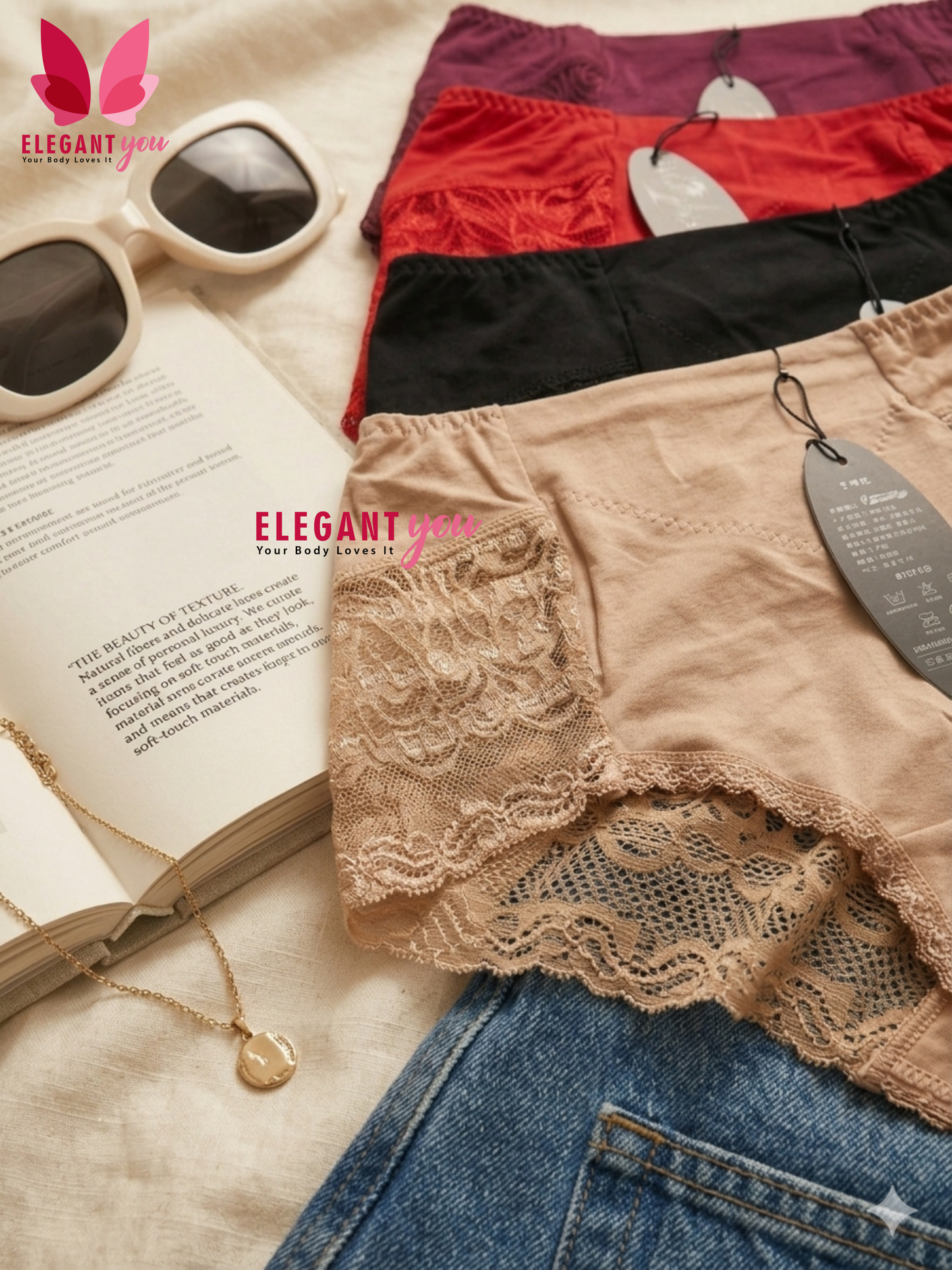 Lacy Cotton Matching Underwears(099)