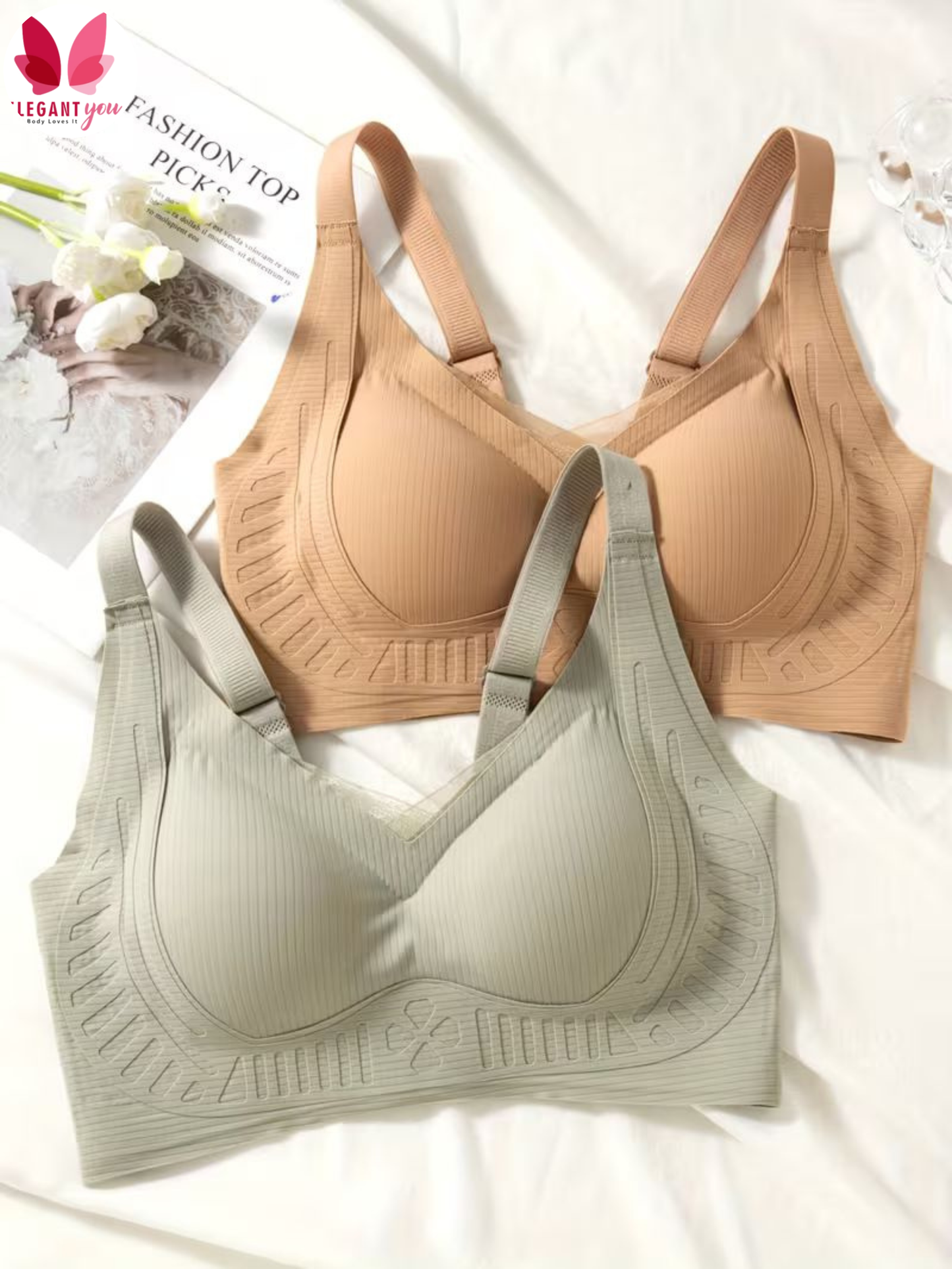 (34-42)size Seamless Lightweight Full Coverage Lifting Anti Glare Pushup Bra (059)