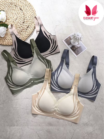 (32-44)size No Rash Seamless Breathable Wireless Push-up Uplift Sports Bra ( 038)*