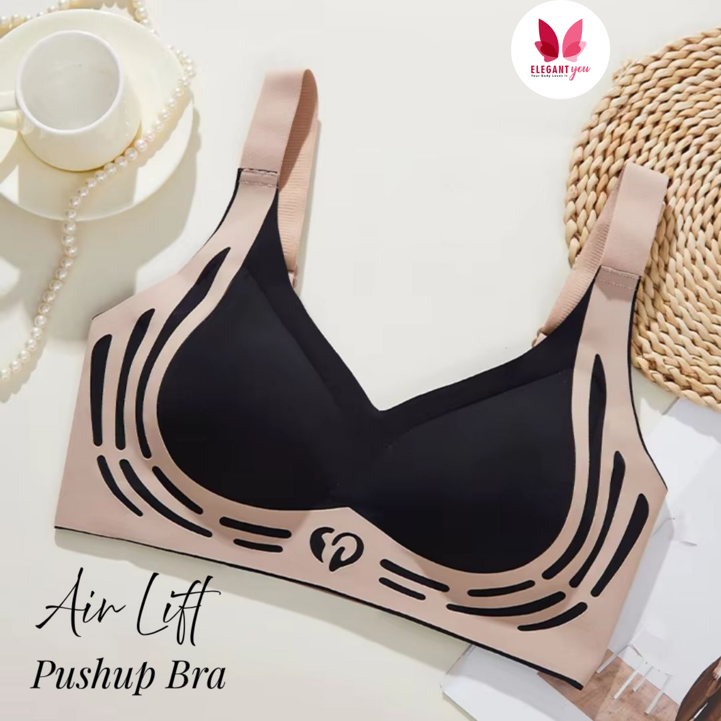 (32-44)size No Rash Seamless Breathable Wireless Push-up Uplift Sports Bra ( 038)*