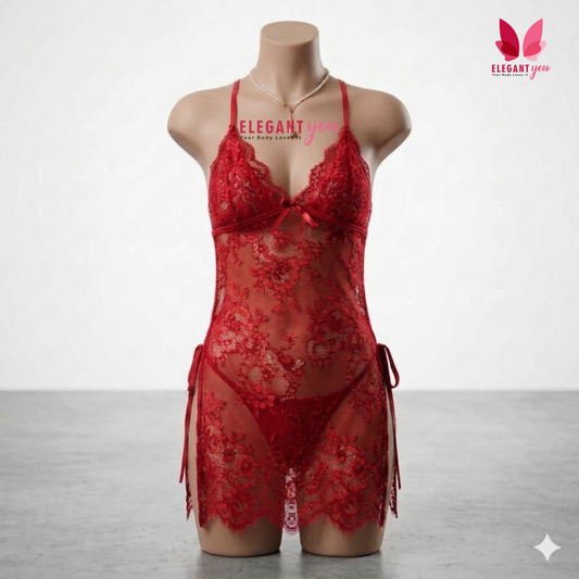 Temptation Embroidered Short Lingerie (8093)(C2-R1)