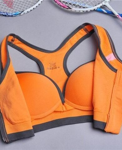 2 in 1 Zipper Sports Bra with Inside Padded Bra